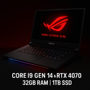 Laptop Gaming Asus ROG Strix G16 G614JIR i9-14900HX RTX 4070 góc chính diện
