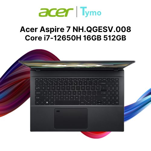 Acer Aspire 7 A715-76-728X NH.QGESV.008 (Core i7-12650H | 16GB | 512GB | Intel UHD | 15.6 inch FHD) - Ảnh 4