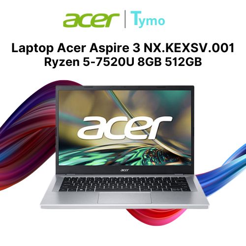 Laptop Acer Aspire 3 A314 23M R4TX NX.KEXSV.001 (Ryzen 5-7520U | 8GB | 512GB | AMD Radeon Graphics | 14.0inch FHD)