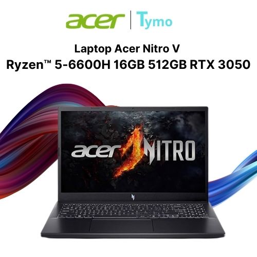 Laptop Acer Nitro V ANV15-41-R1JY NH.QPFSV.001 (Ryzen™ 5-6600H | 16GB | 512GB | RTX 3050 | 15.6 inch FHD 165Hz)