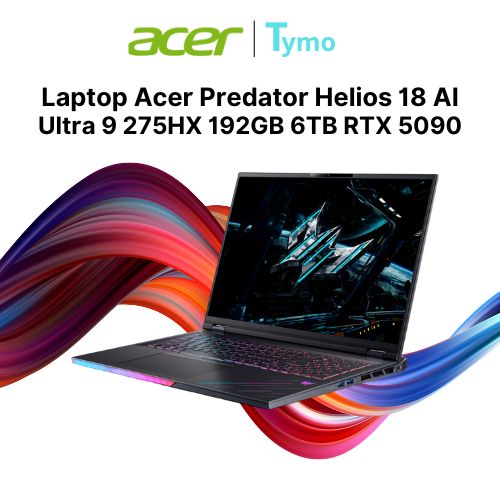 Laptop Acer Predator Helios 18 AI PH18-73-98AQ (Ultra 9 275HX | 192GB | 6TB | RTX 5090 | 18 inch 4K MiniLed 120Hz) - Ảnh 2