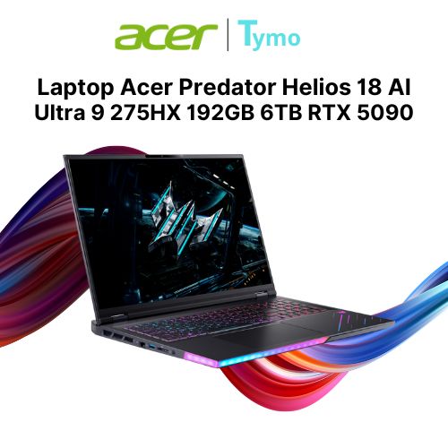 Laptop Acer Predator Helios 18 AI PH18-73-98AQ (Ultra 9 275HX | 192GB | 6TB | RTX 5090 | 18 inch 4K MiniLed 120Hz) - Ảnh 6