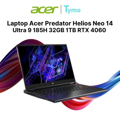 Laptop Acer Predator Helios Neo 14 PHN14-51-99Y8 NH.QRPSV.001 (Ultra 9 185H | 32GB | 1TB | RTX 4060 | 14.5inch WQXGA+ 165Hz) - Ảnh 5