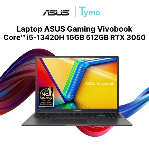 Laptop ASUS Gaming Vivobook K3605VC-RP431W (Core™ i5-13420H | 16GB | 512GB | RTX 3050 | 16inch FHD+ 144Hz)