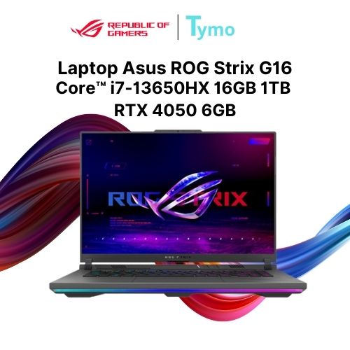 Laptop Asus ROG Strix G16 G614JU-N3206W (Core™ i7-13650HX | Ram 16GB | 1TB SSD | RTX 4050 6GB | 16inch WUXGA 165Hz)