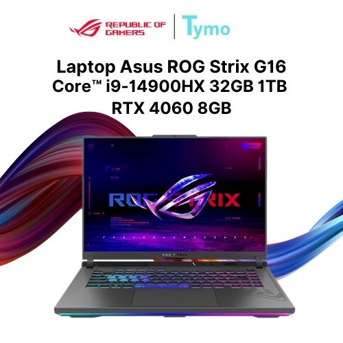 Laptop Gaming Asus ROG Strix G16 G614JVR-N4231W (Core™ i9-14900HX | 32GB | 1TB | RTX 4060 8GB | 16inch WQXGA 240Hz)