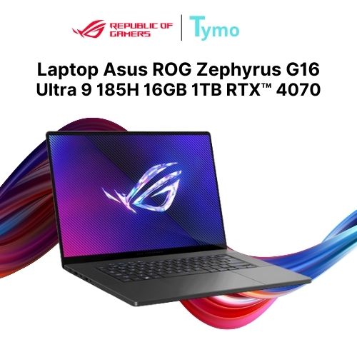 Laptop Asus ROG Zephyrus G16 (2024) GU605MI-QR116W (Ultra 9 185H | 16GB | 1TB | RTX 4070 8GB | 16inch 2.5K OLED 240Hz) - Ảnh 8