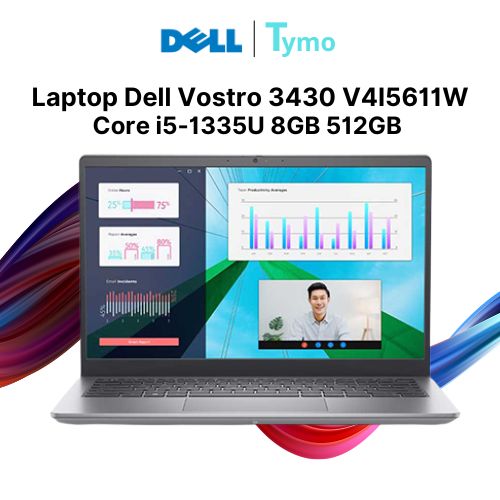 Laptop Dell Vostro 3430 V4I5611W1 (Core i5-1335U | 8GB | 512GB | Intel UHD | 14 inch FHD | Ubuntu)