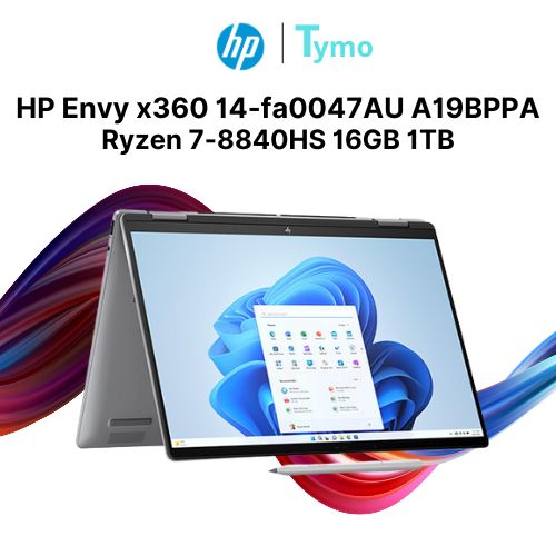 Laptop HP Envy x360 14-fa0047AU A19BPPA (Ryzen 7-8840HS | 16GB | 1TB | AMD Radeon™ Graphics | 14 inch 2.8K OLED 120Hz | Cảm ứng)