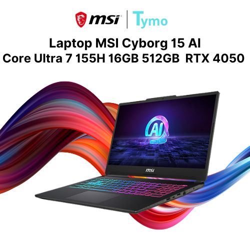 Laptop MSI Cyborg 15 AI A1VEK 053VN (Intel Core Ultra 7 155H | 16GB | 512GB | RTX 4050 6GB | 15.6 inch FHD 144Hz) - Ảnh 5