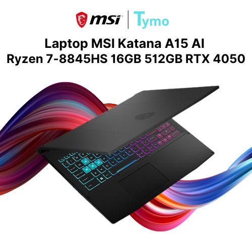 Laptop MSI Katana A15 AI B8VE 402VN (AMD Ryzen 7-8845HS | 16GB | 512GB | RTX 4050 6GB | 15.6 inch FHD 144Hz) - Ảnh 2