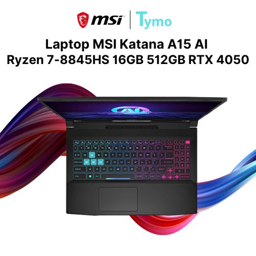 Laptop MSI Katana A15 AI B8VE 402VN (AMD Ryzen 7-8845HS | 16GB | 512GB | RTX 4050 6GB | 15.6 inch FHD 144Hz) - Ảnh 3