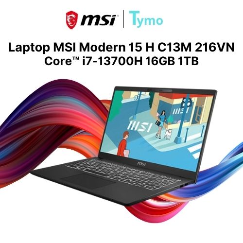 Laptop MSI Modern 15 H C13M 216VN (Core™ i7-13700H | 16GB | 1TB | Intel Iris Xe | 15.6inch FHD) - Ảnh 2