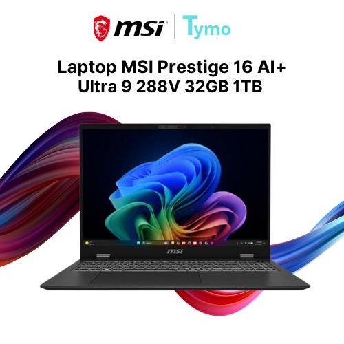 Laptop MSI Prestige 16 AI+ Evo B2VMG-016VN (Ultra 9 288V | 32GB | 1TB | Intel® Arc™ 140V GPU | 16 inch UHD+ OLED)