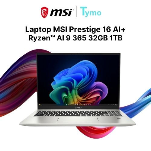 Laptop MSI Prestige A16 AI+ A3HMG-045VN (Ryzen™ AI 9 365 | 32GB | 1TB | AMD Radeon™ 880M | 16inch UHD+ OLED)