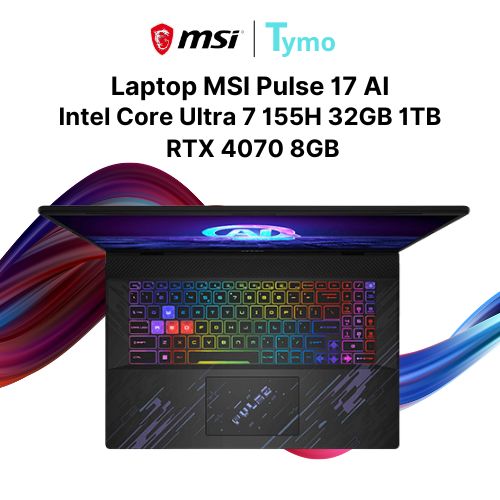 Laptop MSI Pulse 17 AI C1VGKG 017VN (Intel Core Ultra 7 155H | 32GB | 1TB | RTX 4070 8GB | 17 inch QHD+ 240Hz) - Ảnh 4