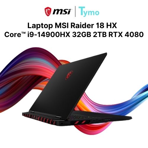 Laptop MSI Raider 18 HX A14VHG 230VN (Core™ i9-14900HX | 32GB | 2TB | RTX 4080 | 18 inch UHD+ MiniLed 120Hz) - Ảnh 6