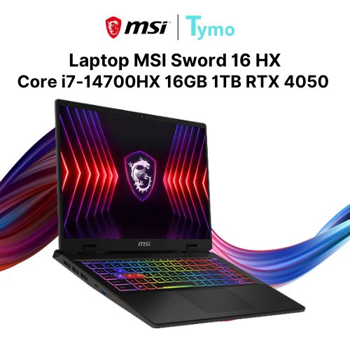 Laptop MSI Sword 16 HX B14VEKG 459VN (Core i7-14700HX | 16GB | 1TB | RTX 4050 6GB | 16 inch FHD+ 144Hz)