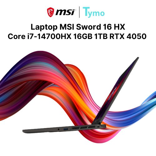 Laptop MSI Sword 16 HX B14VEKG 459VN (Core i7-14700HX | 16GB | 1TB | RTX 4050 6GB | 16 inch FHD+ 144Hz) - Ảnh 3