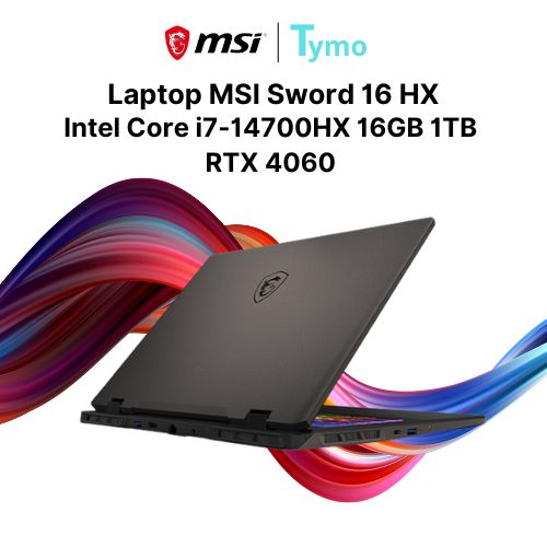 Laptop MSI Sword 16 HX B14VFKG 045VN (Intel Core i7-14700HX | 16GB | 1TB | RTX 4060 8GB| 16 inch QHD+ 240Hz) - Ảnh 5