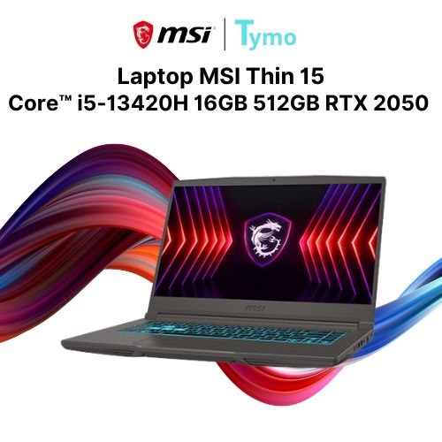 Laptop MSI Thin 15 B13UCX-2080VN (Core™ i5-13420H | 16GB | 512GB | RTX 2050 4GB | 15.6 inch FHD 144Hz) - Ảnh 5