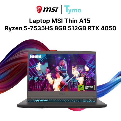 Laptop MSI Thin A15 B7VE 023VN (Ryzen 5-7535HS | 8GB | 512GB | RTX 4050 6GB | 15.6 inch FHD) - Ảnh 6