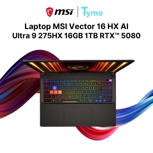 Laptop Gaming MSI Vector 16 HX AI A2XWIG-062VN (Ultra 9 275HX | 16GB | 1TB | RTX™ 5080 16GB | 16inch QHD+ 240Hz) - Ảnh 3