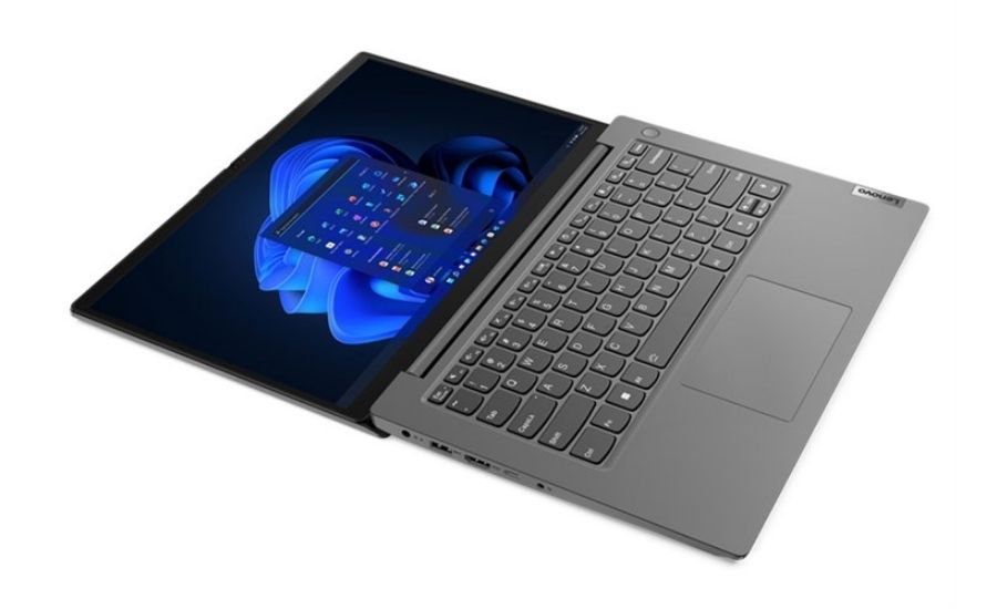 Bàn phím và touchpad của laptop Lenovo V14 G4, thể hiện sự tiện lợi khi nhập liệu.