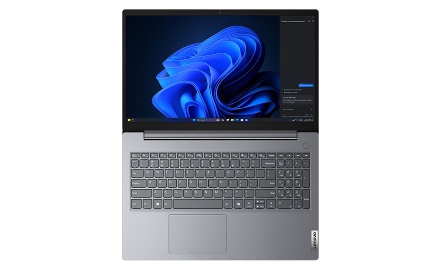 Bàn phím full-size có bàn phím số và touchpad của laptop Lenovo V15 G5, minh họa sự tiện lợi khi nhập liệu số liệu.