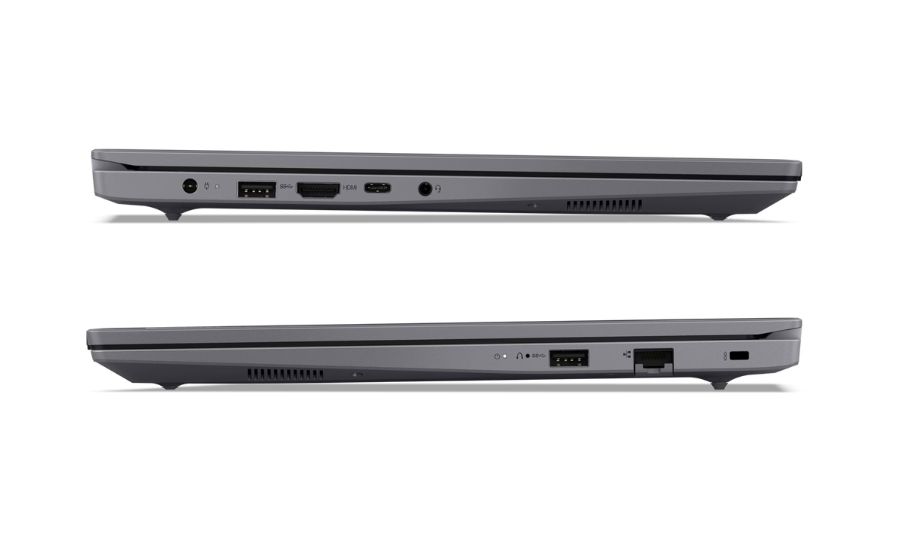 Bàn phím và touchpad của laptop Lenovo V14 G4 IRU, thể hiện bố cục phím khoa học.