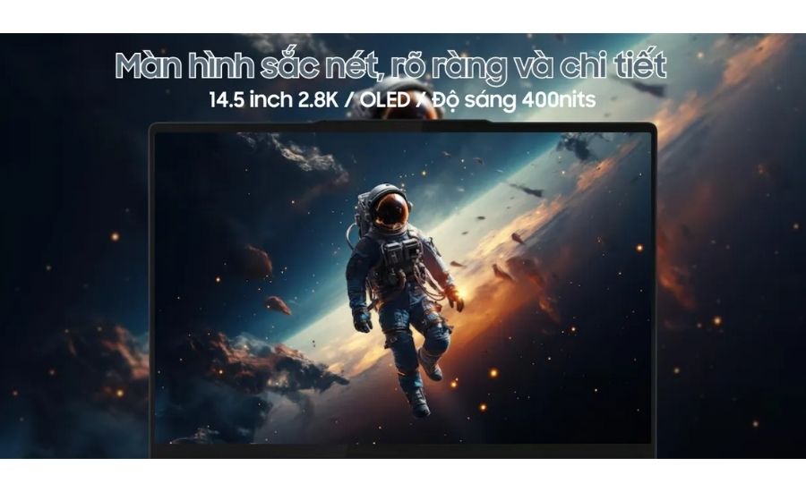 Màn hình laptop Lenovo Yoga Pro 7 14IMH9 83E2005DVN hiển thị một bức ảnh có chi tiết cao hoặc một giao diện phần mềm đồ họa, nổi bật chất lượng IPS và tần số quét cao.