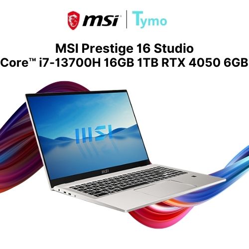 MSI Prestige 16 Studio A13VE 214VN (Core™ i7-13700H | Ram 16GB | 1TB SSD | RTX 4050 6GB | 16inch QHD+ MiniLed 165Hz) - Ảnh 5