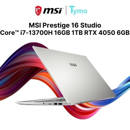 MSI Prestige 16 Studio A13VE 214VN (Core™ i7-13700H | Ram 16GB | 1TB SSD | RTX 4050 6GB | 16inch QHD+ MiniLed 165Hz) - Ảnh 3