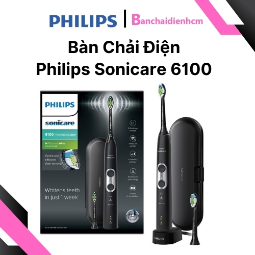 Bàn chải điện Philips Sonicare 6100 Chính Hãng