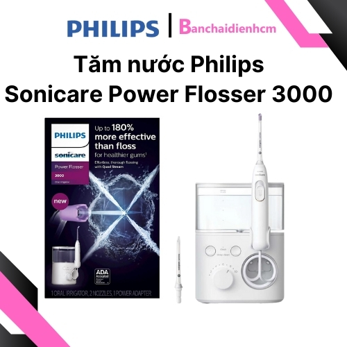 Tăm nước Philips Sonicare Power Flosser 3000 Chính Hãng