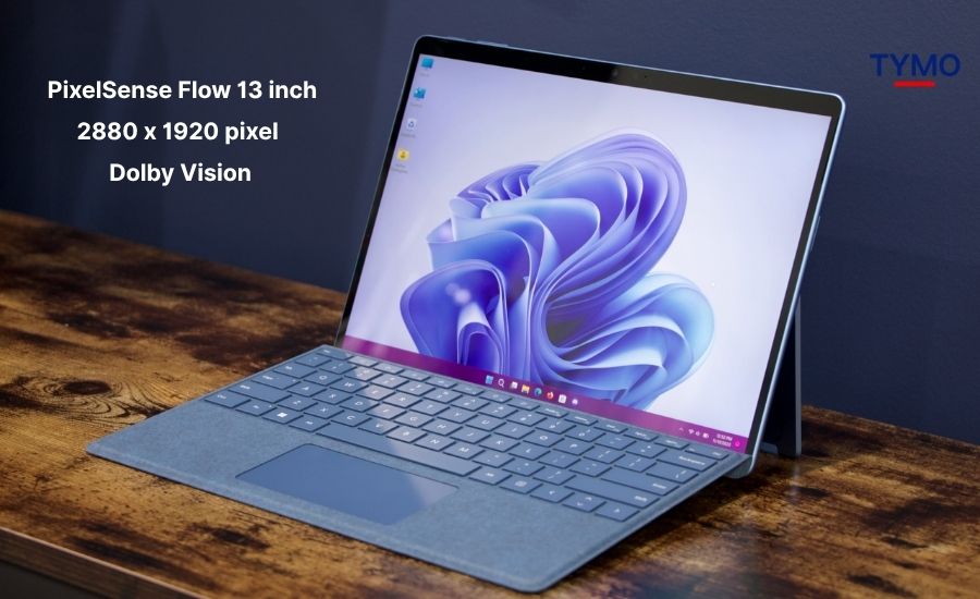 Màn hình Surface Pro 9 PixelSense Flow 13 inch, độ phân giải 2880x1920, hỗ trợ cảm ứng và bút Slim Pen 2.