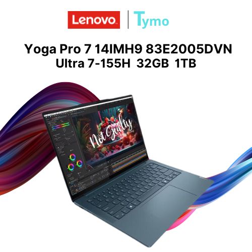 Laptop Lenovo Yoga Pro 7 14IMH9 83E2005DVN (Core™ Ultra 7 155H | 32GB | 1TB | RTX 4050 6GB | 14.5inch 2.8K OLED 120Hz) - Ảnh 2