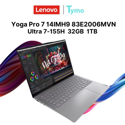 Laptop Lenovo Yoga Pro 7 14IMH9 83E2006MVN (Core™ Ultra 7 155H | 32GB | 1TB | RTX 4050 6GB | 14.5inch 2.8K OLED 120Hz) - Ảnh 2