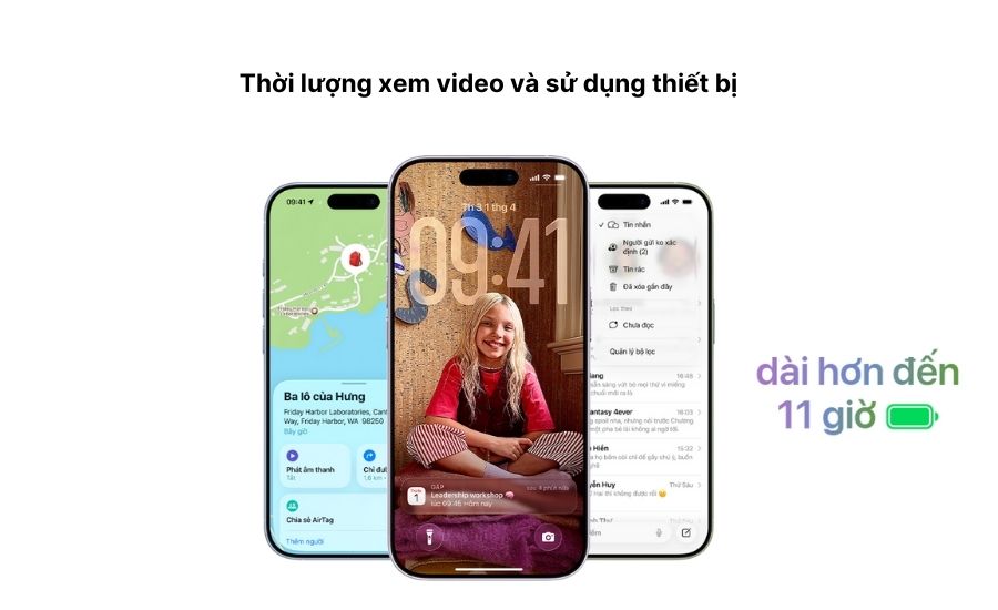 Dung lượng pin iPhone 17 256GB lớn, tối ưu thời lượng sử dụng cả ngày