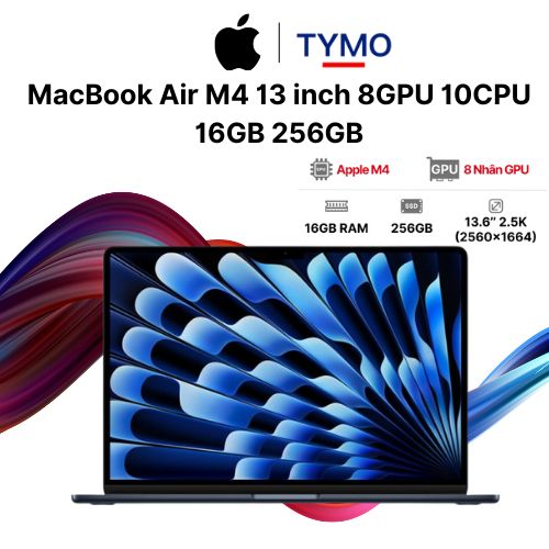 MacBook Air M4 13 inch 8GPU 10CPU 16GB 256GB Chính Hãng